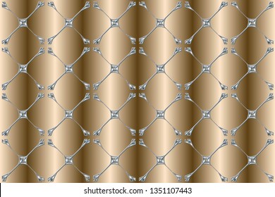 Raster seamless pattern. Rich fashionable floral texture for wallpaper, interior, tiles, print, textiles, packaging and various types of design. brown pattern, brown image, Luxury vector pattern.     