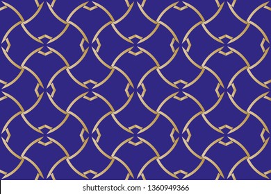 Raster seamless pattern. Rich fashionable floral texture for wallpaper, interior, tiles, print, textiles, packaging and various types of design. Abstract classic golden pattern Luxury vector pattern. 
