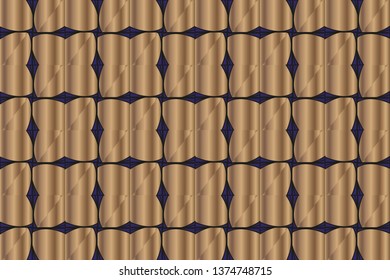 Raster seamless pattern. Rich fashionable floral texture for wallpaper, interior, tiles, print, textiles, packaging and various types of design. brown pattern, brown image, Luxury vector pattern. 