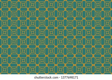 Raster seamless pattern. Rich fashionable floral texture for wallpaper, interior, tiles, print, textiles, packaging and various types of design. Abstract classic golden pattern 