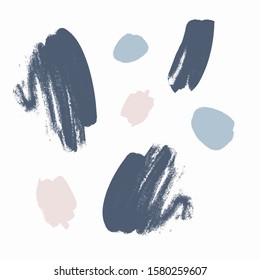 Raster set of Color paint splashes. Artistic splatters. Abstract background. Art creative stroke banners