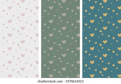 Raster set of seamless patterns. Bedroom Wallpaper Ideas.