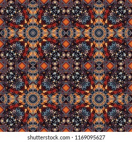 Raster textured background. Abstract seamless pattern of a plurality stylized elements in black, white and gray colors.