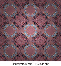 Raster tile pattern, Lisbon floral mosaic. Mediterranean seamless gray, blue and yellow ornament.