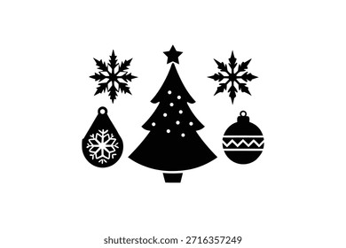 versão raster baseada no conjunto de ícones de natal