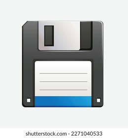 Versión de Raster. Icono de disquete magnético para el almacenamiento de datos de equipos