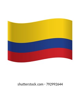 Raster version. National flag of Colombia: wide red, narrow blue and red horizontal stripes.