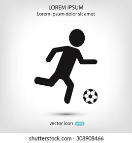 Raster version. Soccer, football players silhouettes