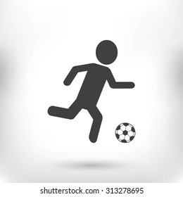 Raster version. Soccer, football players silhouettes