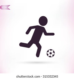 Raster version. Soccer, football players silhouettes