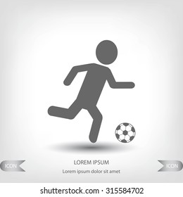 Raster version. Soccer, football players silhouettes