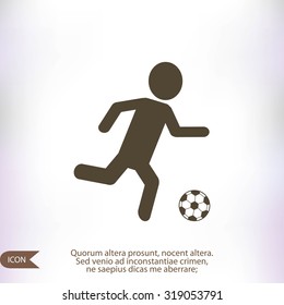 Raster version. Soccer, football players silhouettes