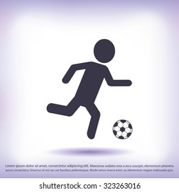 Raster version. Soccer, football players silhouettes