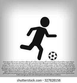 Raster version. Soccer, football players silhouettes