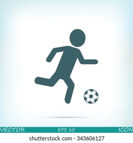 Raster version. Soccer, football players silhouettes
