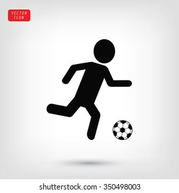 Raster version. Soccer, football players silhouettes
