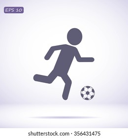 Raster version. Soccer, football players silhouettes