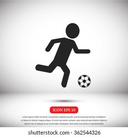 Raster version. Soccer, football players silhouettes