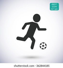 Raster version. Soccer, football players silhouettes