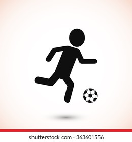 Raster version. Soccer, football players silhouettes