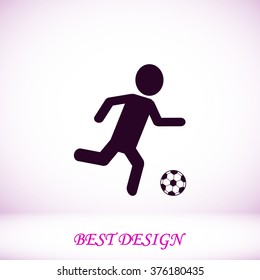 Raster version. Soccer, football players silhouettes