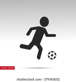 Raster version. Soccer, football players silhouettes