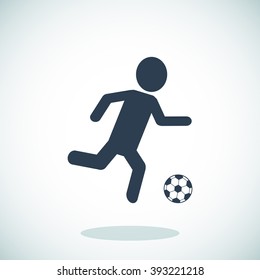 Raster version. Soccer, football players silhouettes