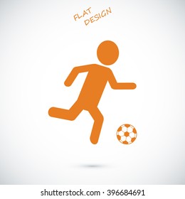 Raster version. Soccer, football players silhouettes