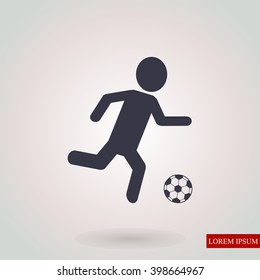 Raster version. Soccer, football players silhouettes