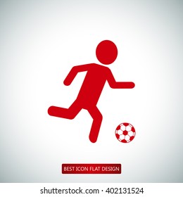 Raster version. Soccer, football players silhouettes