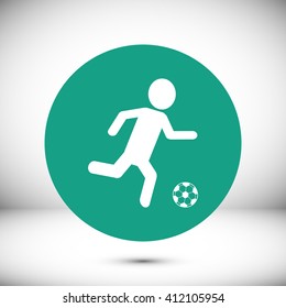 Raster version. Soccer, football players silhouettes