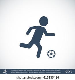 Raster version. Soccer, football players silhouettes