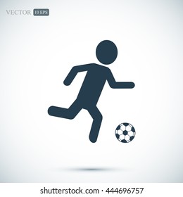 Raster version. Soccer, football players silhouettes