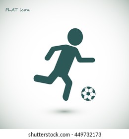 Raster version. Soccer, football players silhouettes