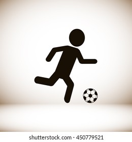 Raster version. Soccer, football players silhouettes