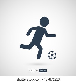 Raster version. Soccer, football players silhouettes