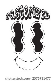 rasterized vector artwork illustration for tshirt