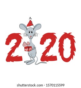Rat 2020. Funny red numbers.