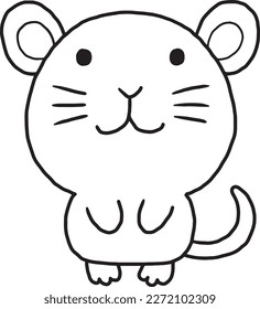 Rat animal cartoon doodle kawaii anime coloring pages cute illustration clipart character chibi manga comic drawing free download
