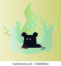 rat animal cartoon vector illustration