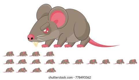 Rat Animated Game Character For Creating Video Games