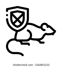 Rat Ban Icon Vector. Outline Rat Ban Sign. Isolated Contour Symbol Illustration