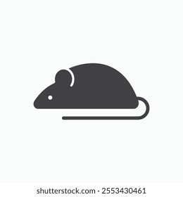 Rat black solid vecor icon