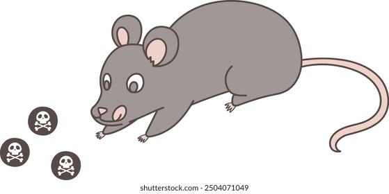 rat caught in poison bait