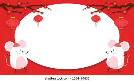 Rat character design. wallpaper. free space for text. copy space. Year of the rat wallpaper. label.