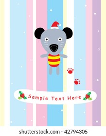rat christmas card