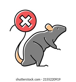 rat control color icon vector. rat control sign. isolated symbol illustration
