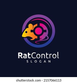 Rat Control Logo With Circle Concept