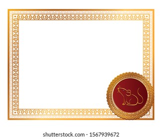 The rat design, Chinese happy new year china holiday greeting celebration and asian theme Vector illustration