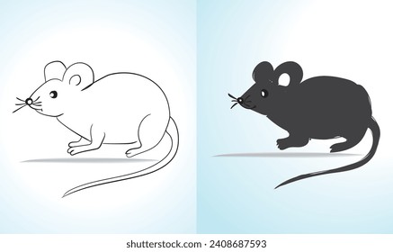 Rat digital art vector design